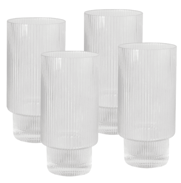 Oscar Ribbed Highball Glasses H-G104 - Image 2