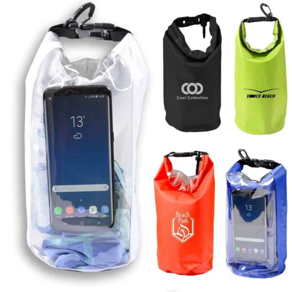 2.5 Litre Outdoor Dry Bag with Phone Window. H-H905