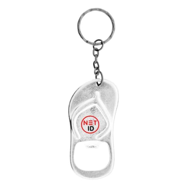 CLEARANCE - CHECK STOCK) Sandal Shaped Bottle Opener Keyring H-K192