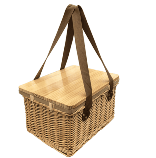 Gold Coast Wicker Picnic Cooler Basket(square).  D-WCB002 - Image 2