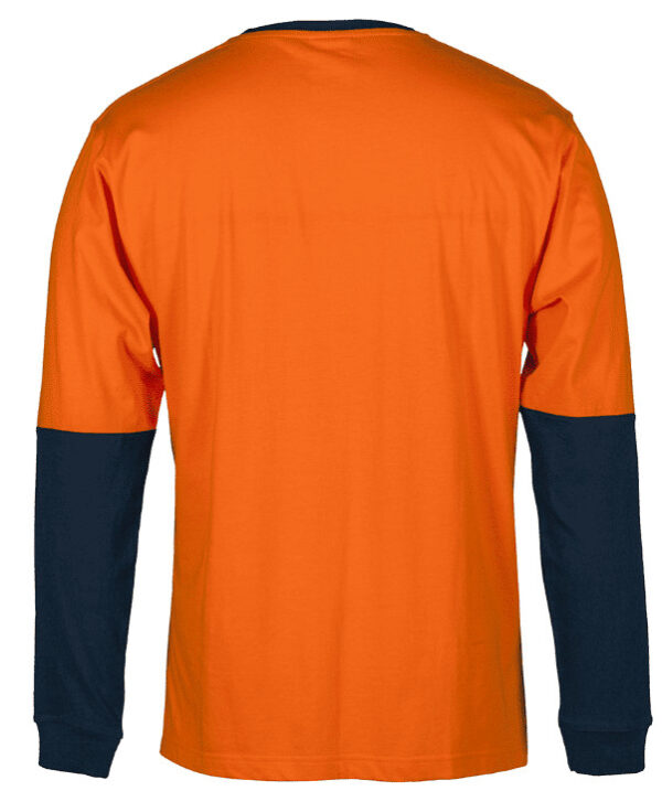 Hi Vis L/S Crew Neck Cotton T-Shirt JB-6HVTN - Image 4