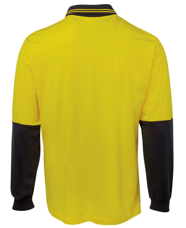 Hi Vis L/S Cotton Polo JB-6CPHL - Image 12