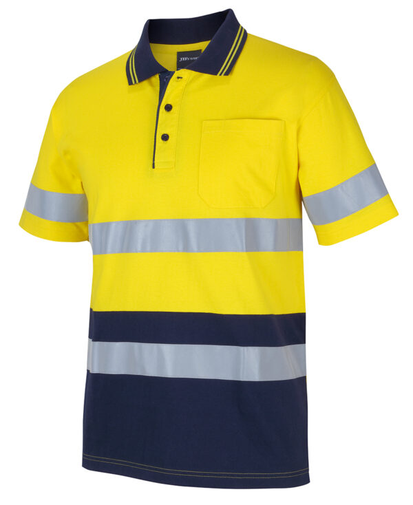 Hi Vis (D+N) S/S Cotton Polo JB-6DCPS - Image 5