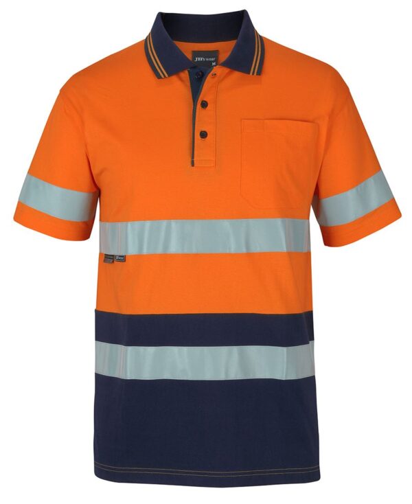 Hi Vis (D+N) S/S Cotton Polo JB-6DCPS - Image 10