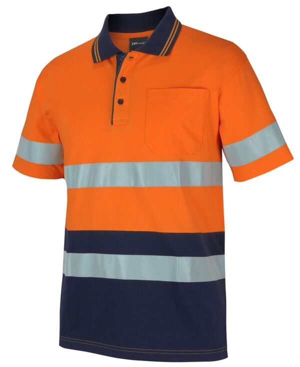 Hi Vis (D+N) S/S Cotton Polo JB-6DCPS - Image 11