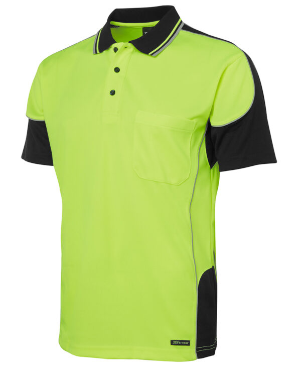 Hi Vis 4602.1 S/S Contrast Piping Polo JB-6HCP4 - Image 2