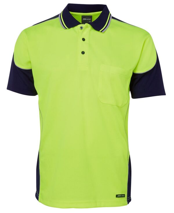 Hi Vis 4602.1 S/S Contrast Piping Polo JB-6HCP4 - Image 4