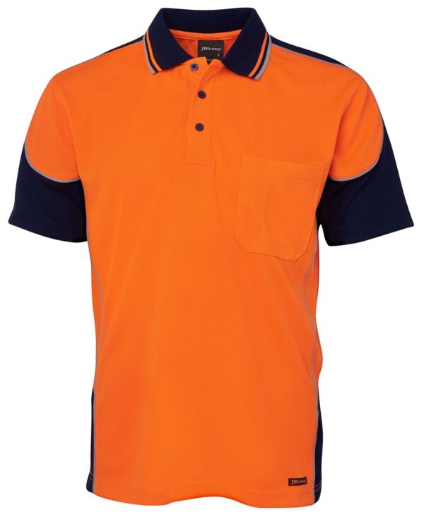 Hi Vis 4602.1 S/S Contrast Piping Polo JB-6HCP4 - Image 7