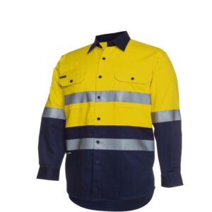 Hi Vis (D+N) L/S 190G Work Shirt JB-6HLS