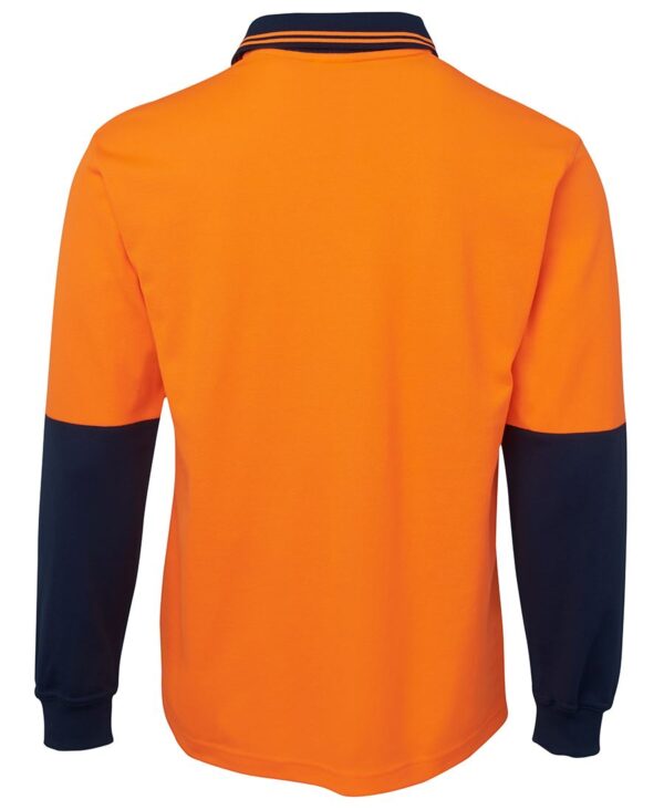 Hi Vis L/S Cotton Back Polo JB-6HPL - Image 3