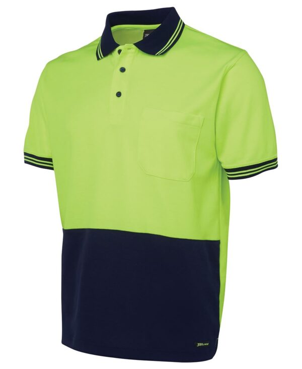 Hi Vis S/S Cotton Back Polo JB-6HPS - Image 3