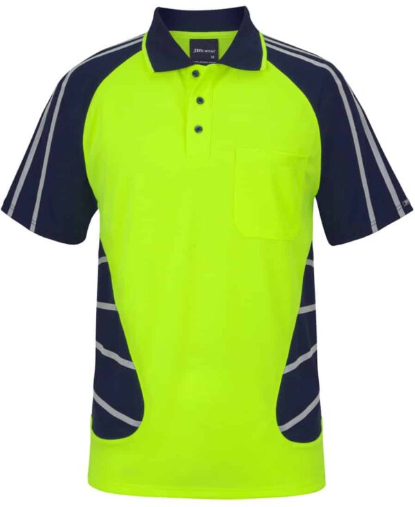 Hi Vis Street Spider Polo W/ Reflective Stripe JB-6HSSR