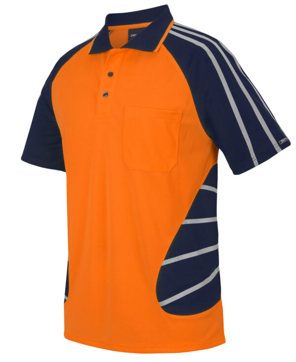 Hi Vis Street Spider Polo W/ Reflective Stripe JB-6HSSR - Image 9