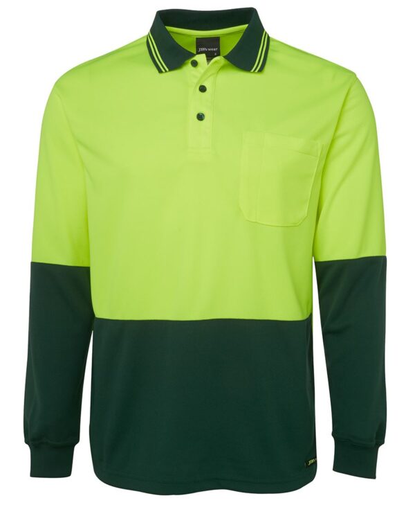 JB's Hi Vis L/S Traditional Polo JB-6HVPL - Image 7