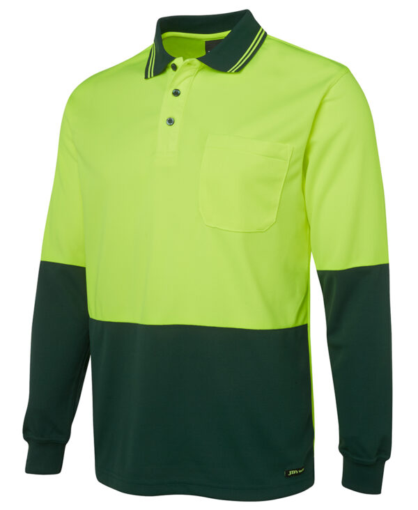 JB's Hi Vis L/S Traditional Polo JB-6HVPL - Image 8