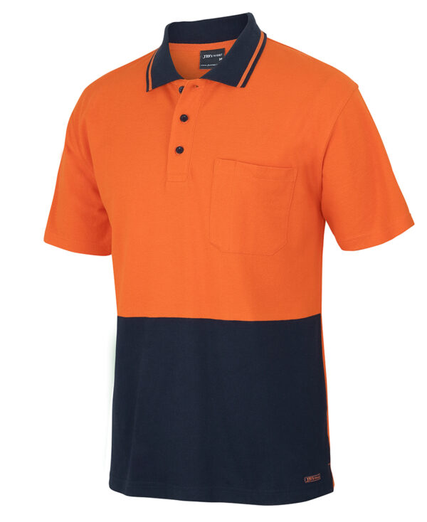 Hi Vis S/S Cotton Pique Trad Polo JB-6HVQS - Image 2