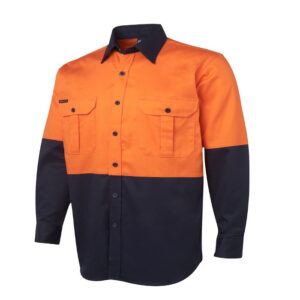 Hi Vis L/S 190G Work Shirt JB-6HWL
