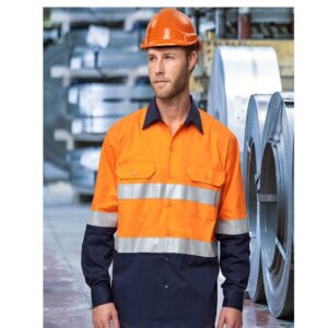 Unisex Hi Vis Cool-Breeze Safety LS Shirt (Generic Tape) SH-SW82