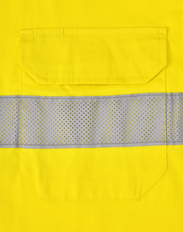 Unisex Hi-Vis Cool Breeze Closed Front LS Shirt With Perforated Tape SH-SW87 - Image 14