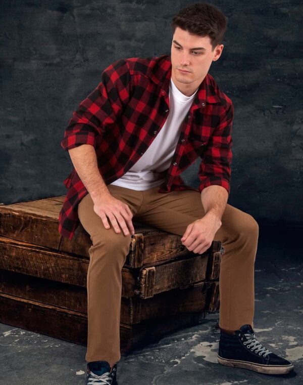 UNISEX CLASSIC FLANNEL PLAID LS SHIRT SH-WT11 - Image 17