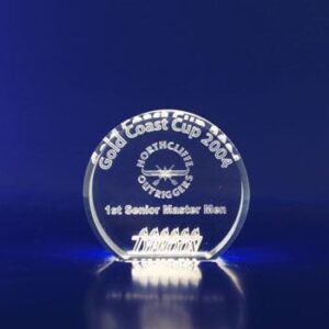 Round Crystal Trophy. I-RND5